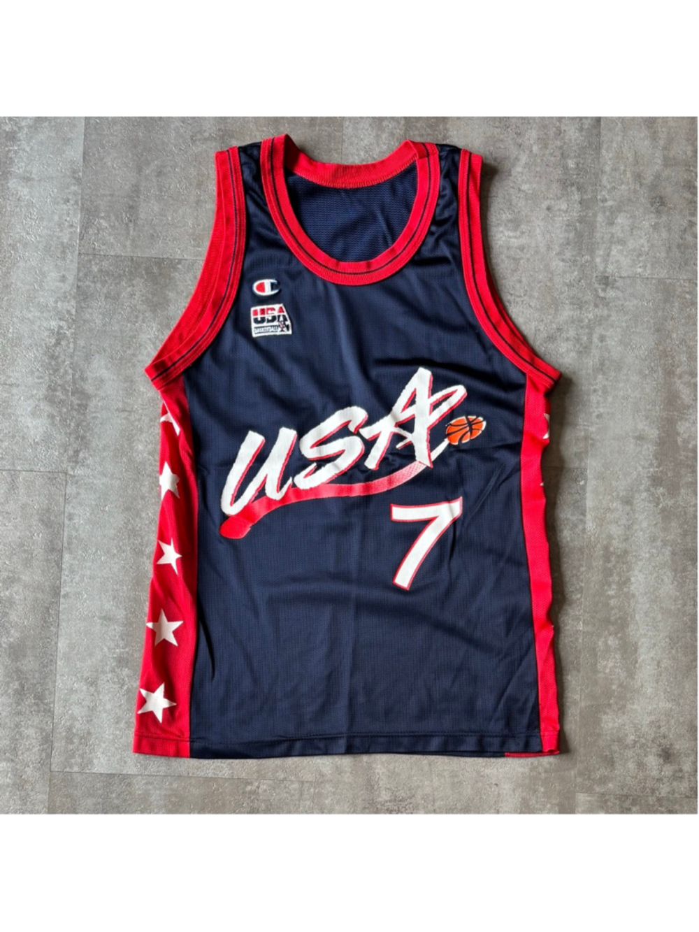 Vintage Champion Team USA Basketball Jersey #7 David Robinson Men’s Small